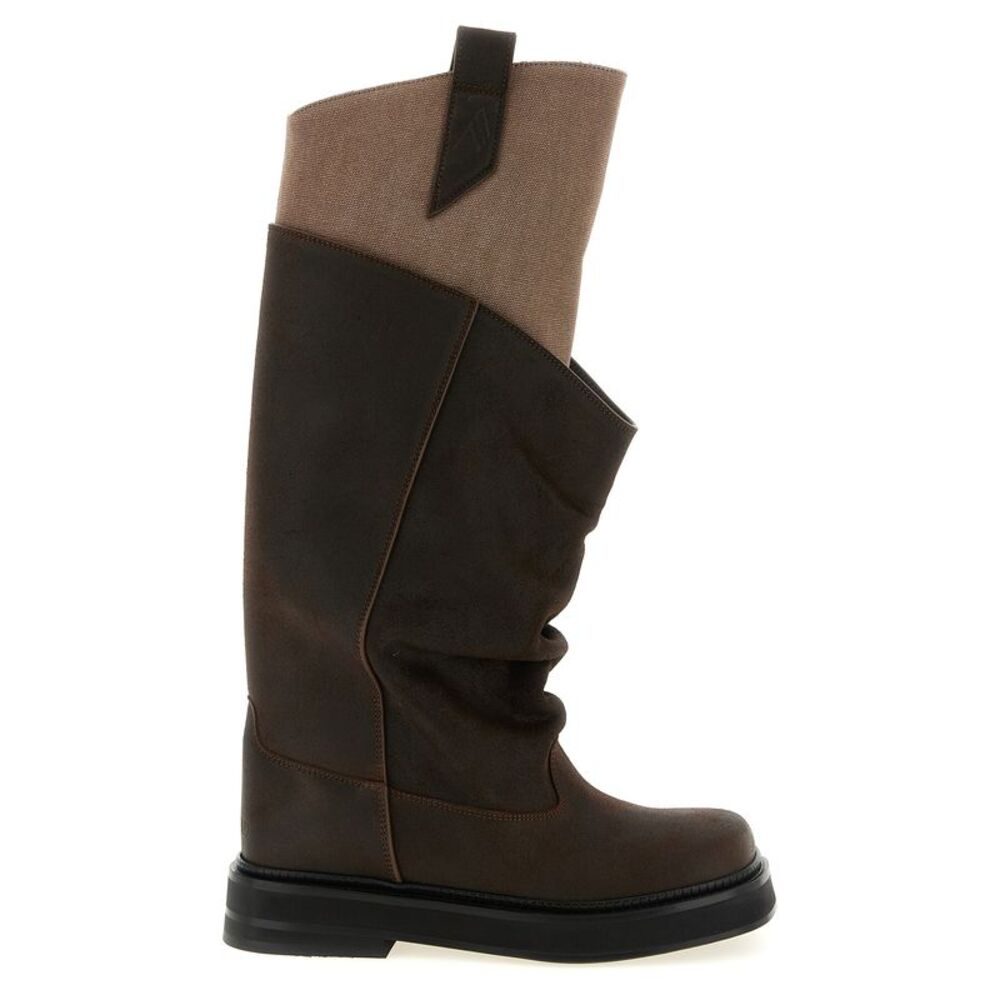 The Attico Brown Calf Leather Bos Taurus Over The Women's Knee